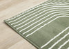 Florence Green White Modern Geometric Arches Rug, 6'7" x 9'6" Indoor Area Rug | Tapis Florence vert et blanc a motifs geometriques modernes en arches, 6'7" x 9'6"