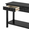 Oliver 60'' Fir Veneer Entryway Table with Honeycomb Design and Drawers, Black Sofa Table  | Table d'entree Oliver 60'' en placage de sapin avec design en nid d'abeille et tiroirs, noire