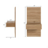 Nordika Milano Floating Nightstand Extension Panel Set Of 2 - Brown Oak|Ensemble 2 panneaux d’extension pour table de nuit flottante Milano Nordika - chêne brun