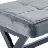 Owen Multi-Purpose Seating Accent Stool with Metal Legs,Grey Accent Chair | Tabouret d’appoint polyvalent Owen avec pieds en metal, couleur gris