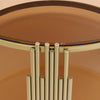 Jonas 31.5" Round Tempered Glass Coffee Table With Lower Shelf - Brown | Table Basse Ronde Jonas De 31,5" En Verre Trempe Avec Etagere Inferieure - Marron
