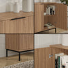 Nordika Slim 2-Door Storage Cabinet - Light Walnut | Armoire de rangement mince Nordika à 2 portes - noyer clair