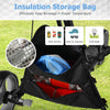 Goplus Folding 3 Wheels Golf Push Cart W/bag Scoreboard Adjustable Handle Grey
