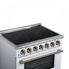 Forno Massimo 36 Inch Freestanding Electric Range, 5 radiant burners, 5.36 cu.ft., White - FFSEL6020-36WHT | Cuisiniere electrique Massimo de 36 po, 5 foyers radiants, 5,36 pi³, blanc – FFSEL6020-36WHT