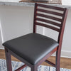 Torino Faux Leather Ladder Back Counter-Height Stool - Merlot|Tabouret Torino de hauteur comptoir en similicuir avec dossier en échelle - merlot