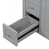 Scott 24" Bathroom Vanity with Ceramic Sink and Rubberwood Legs, Grey | Scott Meuble-lavabo de 24" avec vasque en ceramique et pieds en bois caoutchouc, Gris