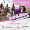 Costway 61 Key Keyboard Piano for Beginners,Electric Portable Digital Piano with Music Stand Pink