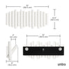 Umbra Picket Rail Wall Hooks - White|Crochets muraux Picket Rail de Umbra - blancs