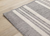 Jackson Cream Taupe Banded Stripes Rug, 7'10" 10'6" Outdoor Area Rug | Tapis Jackson a rayures creme taupe, 7'10'' x 10'6''