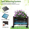 Costway 1 Pcs Raised Garden Bed With Plant Box & Obelisk Trellis Lockable Wheels Cage Planter