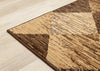 Florence Brown Beige Distressed Diamond Pattern Rug, 5'3" x 7'5" Indoor Area Rug | Tapis Florence a motif de losanges vieillis brun beige, 5'3" x 7'5"