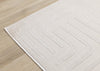 Leonardo Cream Beige Oriental Trellis Pattern Rug, 5'3" x 7'7" Indoor Area Rug | Tapis a motifs de treillis orientaux creme beige Leonardo, 5'3" x 7'7"