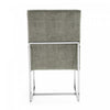 Element Modern Velvet Metal Dining Chair in Steel - Set of 2 | Chaise de salle a manger moderne Element en velours et metal acier - Lot de 2