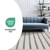 Covington Grey White Striped Rug, 5'3" x 7'7" Indoor Area Rug | Tapis Covington Raye Gris Blanc, 5'3" x 7'7"