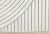 Forte White Grey Curved Arches Indoor Area Rug - 2'7" x 4'11"|Carpette Forte blanche et grise à motif d’arches courbées pour l’intérieur - 2 pi 7 po x 4 pi 11 po