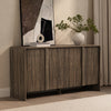 Novara Contemporary 60" Sideboard in Jacobean Walnut (4-Door) | Buffet contemporain Novara 60" en noyer Jacobean (4 portes)
