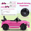 Costway 12v Licensed Ford Mustang Shelby Gt500 Kids Ride On Car With Remote Control Pink