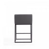 Embassy Mid-Century Modern Metal Upholstered Counter Stool in Gray - Set of 3 | Tabouret de comptoir Embassy style milieu du siecle en metal et tissu gris - Lot de 3