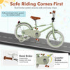 Costway 16" Kids Bike With Adjustable Saddle Handlebar Removable Training Wheels Handbrake Green