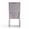 Element Modern Velvet Metal Dining Chair in Gray - Set of 2 | Chaise de salle a manger moderne en velours et metal Element gris - Lot de 2