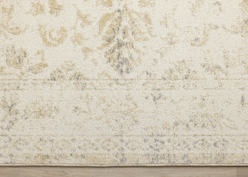 Ellis Subtle Traditional Elegant Beige Cream Area Rug - 5'3\" x 7'7\"