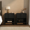 Novara Contemporary 22" Nightstand in Black (1-Drawer) | Table de nuit contemporaine Novara 56 cm en noir (1 tiroir)