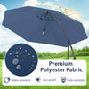 Costway 10 FT Patio Offset Umbrella w/8 Ribs Cross Base Tilt Navy Blue