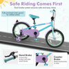 Costway 16" Kids Bike With Adjustable Saddle Handlebar Removable Training Wheels Handbrake Blue