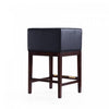Kingsley Mid-Century Modern Wood Upholstered Counter Stool in Black - Set of 2 | Tabouret de comptoir Kingsley style milieu du siecle en bois et tissu, noir – Lot de 2