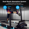 Costway 2.5 Hp Walking Treadmill With Long Handrails For Seniors Pulse Sensors Led Display
