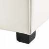 Liam 34.25" Large Square Faux Leather Ottoman Coffee Table with Storage,Beige  | Liam Ottoman Coffre Carre Large de 34,25" en Simili Cuir avec Rangement, Beige