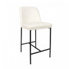 Loft Contemporary Vegan Leather Metal Counter Stool in Ivory - Set of 2 | Tabouret de comptoir contemporain Loft en cuir vegetalien et metal, ivoire - Lot de 2