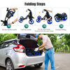 Goplus Folding 4 Wheels Golf Push Cart W/bag Scoreboard Adjustable Handle Blue