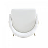 Gracie Modern Metal Upholstered Barstool in White and Gold - Set of 3 | Tabouret de bar moderne en metal Gracie, rembourre, blanc et or - Lot de 3