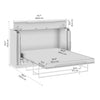 Bestar Pur 69 W Full Cabinet Bed with Mattress - White|Armoire-lit double Pur de Bestar de 69 po (L) avec matelas - blanche