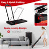Costway 3 In 1 Folding Treadmill With Remote Control Led Display And App For Home Red