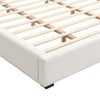 Charlotte Elegant Wide-edge Upholstered Bed,King Size, Beige King Bed  | Charlotte Lit elegant avec revetement a bord large, Taille King, Beige