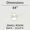 Dempsey Low Profile Ceiling Fan with Light Fixture - White | Ventilateur de plafond Dempsey à profil bas avec luminaire - Blanc