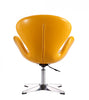 Raspberry Modern Upholstered Swivel Lounge Chair in Yellow - Set of 2 Accent Chair | Fauteuil lounge pivotant moderne Raspberry en tissu jaune - Lot de 2
