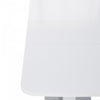 Liam Modern Rectangle Stretchable Dining Table with X-Shape Legs and Metal Base,White | Liam Table a manger rectangulaire moderne extensible avec pieds en X et base en metal, blanc