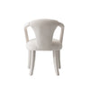 Palmer Mid-Century Modern Upholstered Tweed Armchair in Ivory Dining Chair | Fauteuil Palmer style milieu du siecle moderne en tweed ivoire rembourre