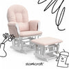 Storkcraft Hoop Glider and Ottoman - White/Pink Chair