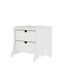 Coney Mid-Century Modern 20" Nightstand in White (2-Drawer) - Set of 2 | Table de nuit Coney style mid-century moderne 20" en blanc (2 tiroirs) - Lot de 2