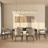 Eloria Mid-Century Modern Chenille Wood Side Chair in Taupe - Set of 2 | Chaise laterale en bois et chenille taupe style milieu du siecle Eloria - Lot de 2