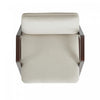 Stella Modern Wood Velvet Armchair in Cream | Fauteuil moderne en bois et velours Stella, coloris creme