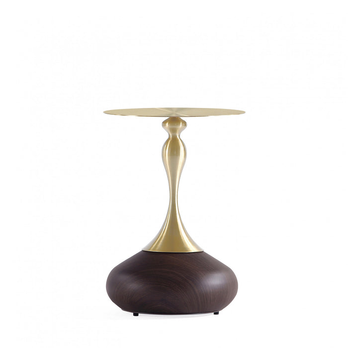 Patchin Modern End Table in Brown and Gold - Set of 2