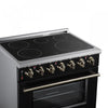 Forno Massimo 36 Inch Freestanding Electric Range, 5 radiant burners, 5.36 cu.ft., Black- FFSEL6020-36BLK | Cuisiniere electrique Massimo de 36 po, 5 foyers radiants, 5,36 pi³, noir – FFSEL6020-36BLK