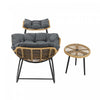 Benson Modern 3-Piece Lounge Chair Set in Gray | Ensemble moderne Benson de 3 fauteuils lounge en gris