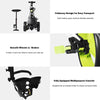 Costway Foldable 3 Wheel Push Pull Golf Club Cart Trolley W/ Seat Scoreboard Bag Swivel