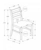Dining Chair Set of 2 Kitchen Dining Room Brown Leather-Look Brown Solid Wood Transitional|Ensemble de 2 chaises de salle à manger de style transitionnel avec apparence cuir brun et bois massif brun pour la cuisine et la salle à manger
